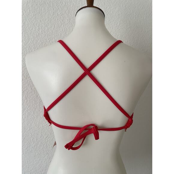 PilyQ Swim Bikini Top Lace Bralette Rouge Padding Swimwear - Picture 7 of 10